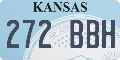 KS license plate 272BBH