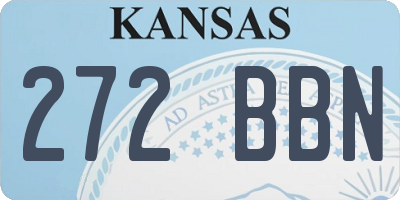 KS license plate 272BBN