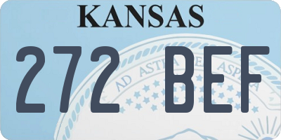 KS license plate 272BEF