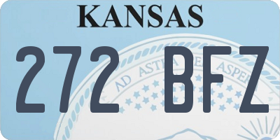 KS license plate 272BFZ