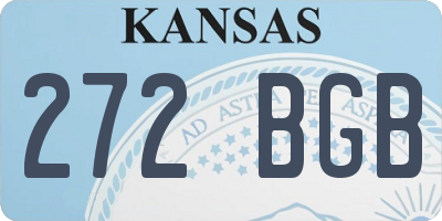 KS license plate 272BGB