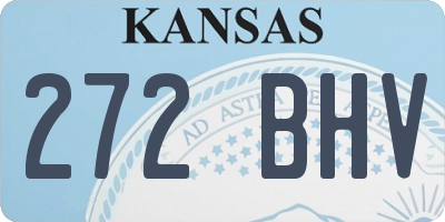 KS license plate 272BHV
