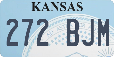 KS license plate 272BJM