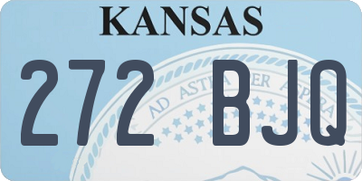 KS license plate 272BJQ