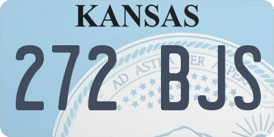 KS license plate 272BJS