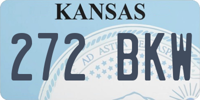 KS license plate 272BKW