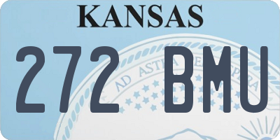 KS license plate 272BMU