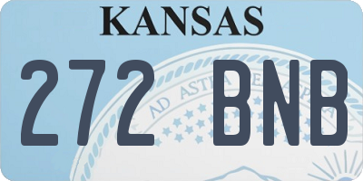 KS license plate 272BNB