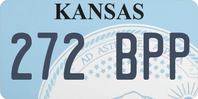 KS license plate 272BPP
