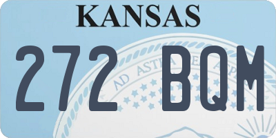 KS license plate 272BQM