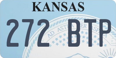 KS license plate 272BTP