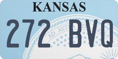KS license plate 272BVQ