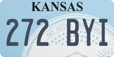 KS license plate 272BYI