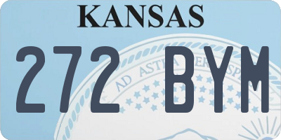 KS license plate 272BYM