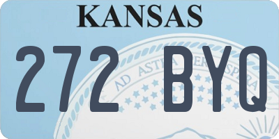 KS license plate 272BYQ
