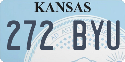 KS license plate 272BYU