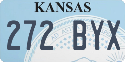 KS license plate 272BYX