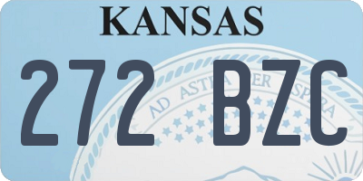 KS license plate 272BZC