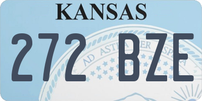 KS license plate 272BZE