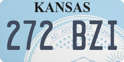 KS license plate 272BZI