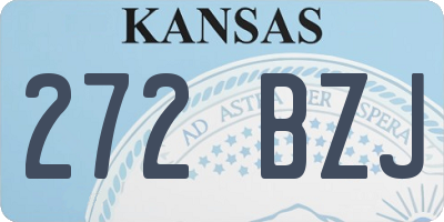 KS license plate 272BZJ