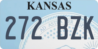KS license plate 272BZK