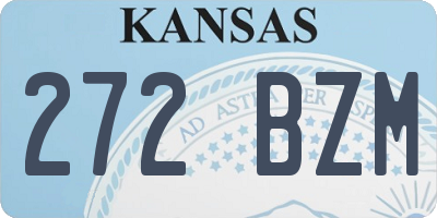 KS license plate 272BZM