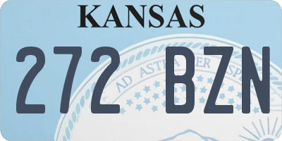 KS license plate 272BZN