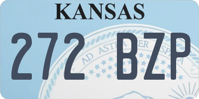 KS license plate 272BZP