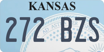KS license plate 272BZS