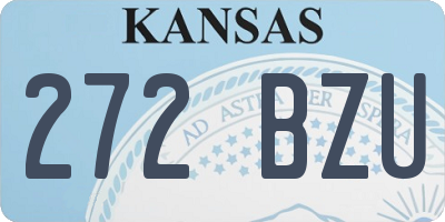 KS license plate 272BZU