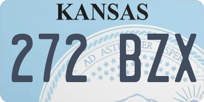 KS license plate 272BZX