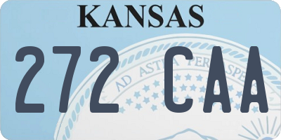 KS license plate 272CAA