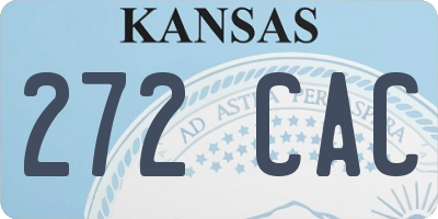 KS license plate 272CAC