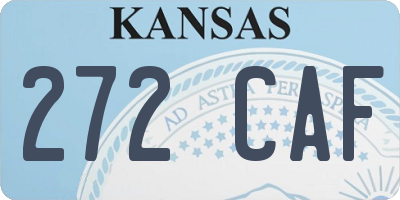 KS license plate 272CAF
