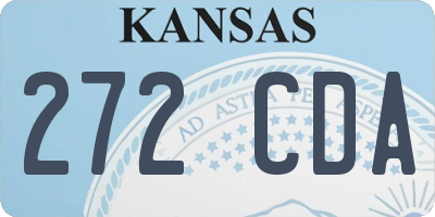 KS license plate 272CDA