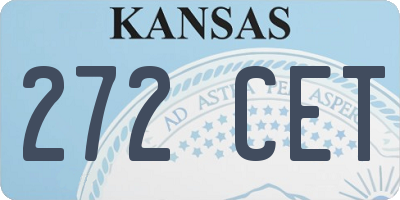 KS license plate 272CET
