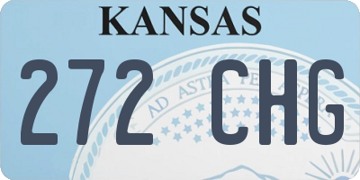 KS license plate 272CHG