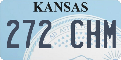KS license plate 272CHM