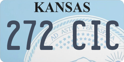 KS license plate 272CIC