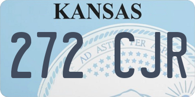 KS license plate 272CJR