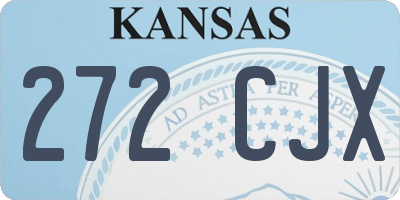 KS license plate 272CJX
