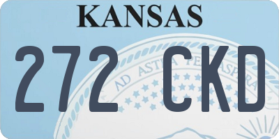 KS license plate 272CKD