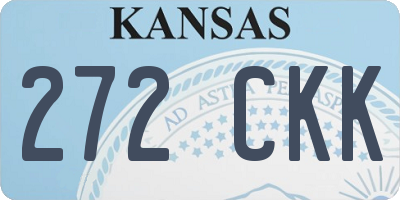 KS license plate 272CKK
