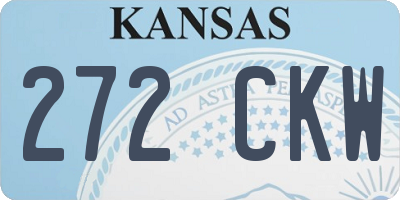 KS license plate 272CKW