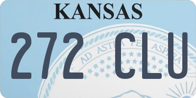 KS license plate 272CLU