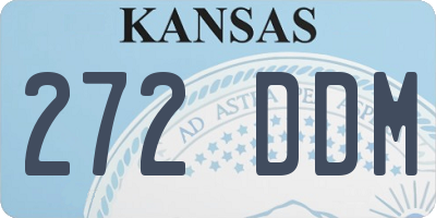 KS license plate 272DDM