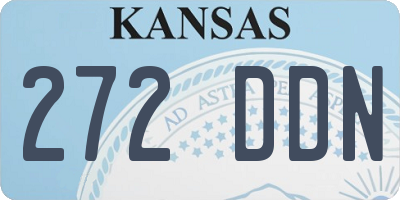 KS license plate 272DDN