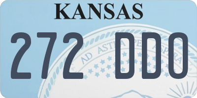 KS license plate 272DDO