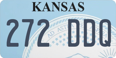 KS license plate 272DDQ